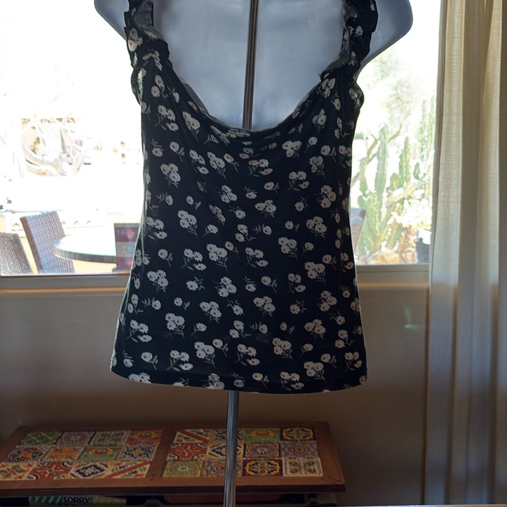 SHEIN Green Floral Tank Top - Picture 3 of 4